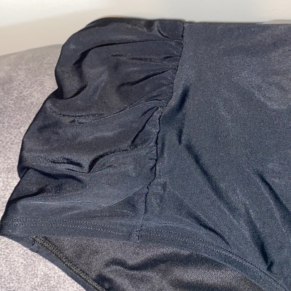 🌻 High Waist Ruched Brief Swim Black Bottom 🛍 Size 2X 🌸 NEW - Picture 2 of 6